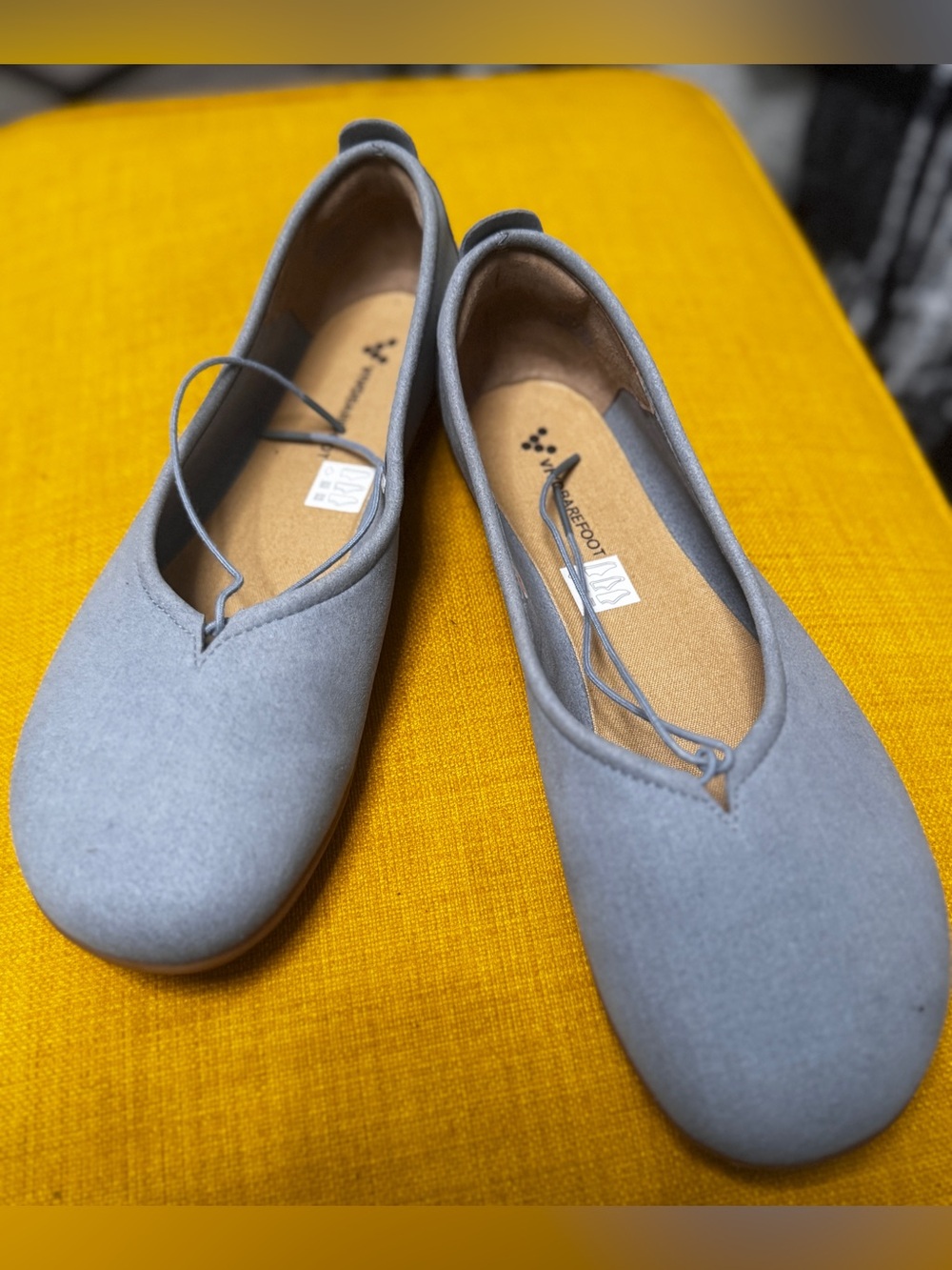 Vivobarefoot Jing Jing Lace Eco Women’s Light Blue Slip-On Ballet Flats